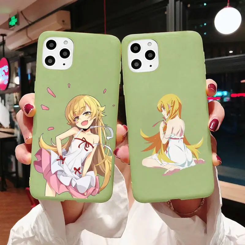 

Monogatari anime Phone Case Candy Color for iPhone 6 7 8 11 12 s mini pro X XS XR MAX Plus