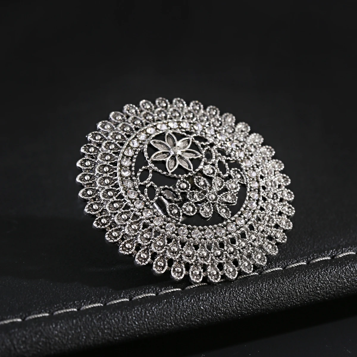 Женское Винтажное кольцо на палец с гравировкой и цветочным узором | Украшения