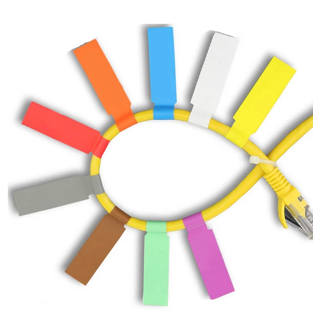 

1 Sheet P-type Cable Label Paper Network Cable Label Three-proof Network Cable Classification Sticker 10 Colors Available