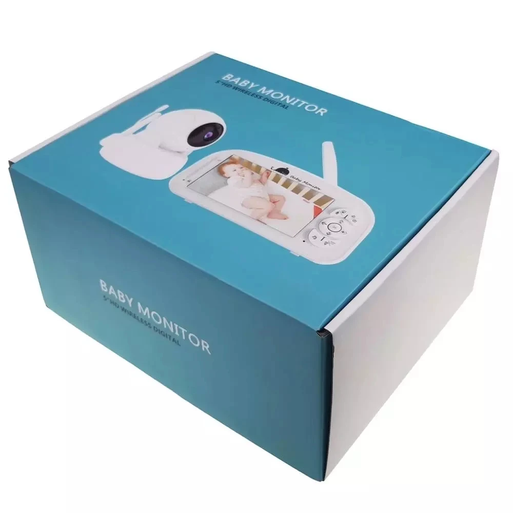 

Anjielosmart New Wireless 5" 1080P HD Baby Monitor Intercom 2-Way Audio Auto Night Vision Temperature Monitoring Lullabies
