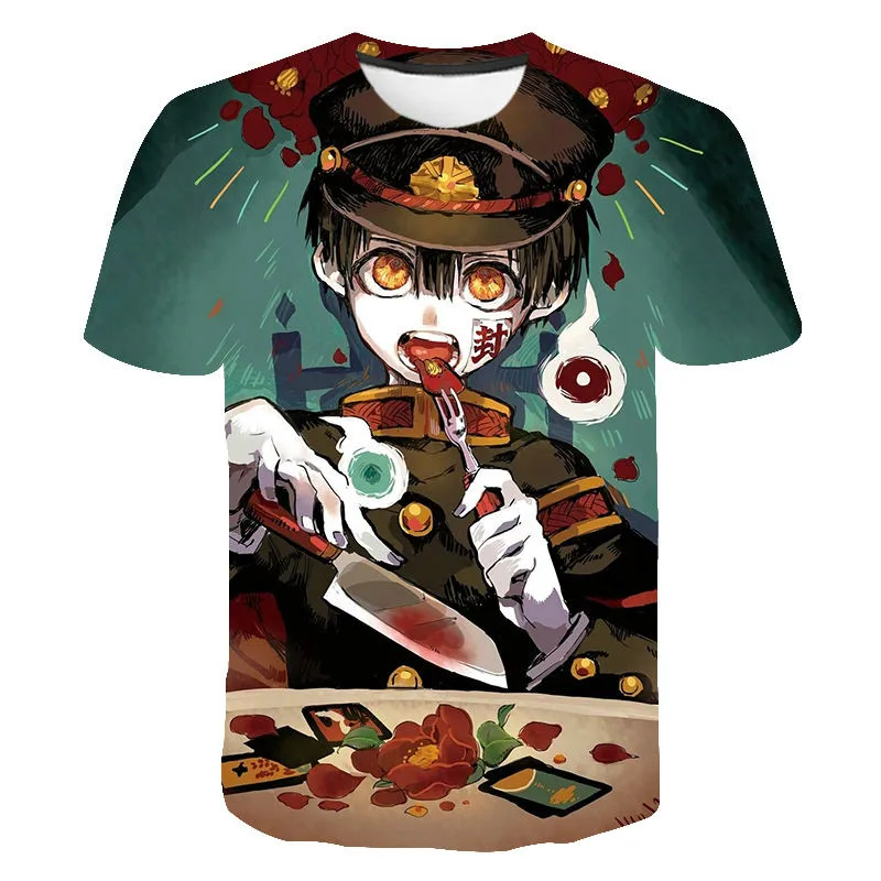 

2021 Summer Boy Girl Japan Anime Zombie Grimace 3D Printing T-Shirt Urban Fashion Hip Hop T-Shirt Top