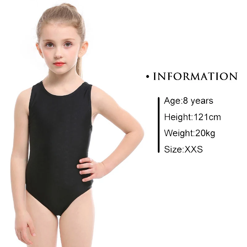 Riseado Solid Girls One Piece Swimsuit Sport Swimwear Competitive Children Bathing Suit Racer Back Swimming Suit Bodysuit