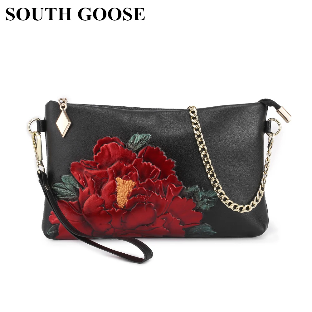 Женские сумки из натуральной кожи SOUTH GOOSE новая модная сумка-мессенджер на плечо с