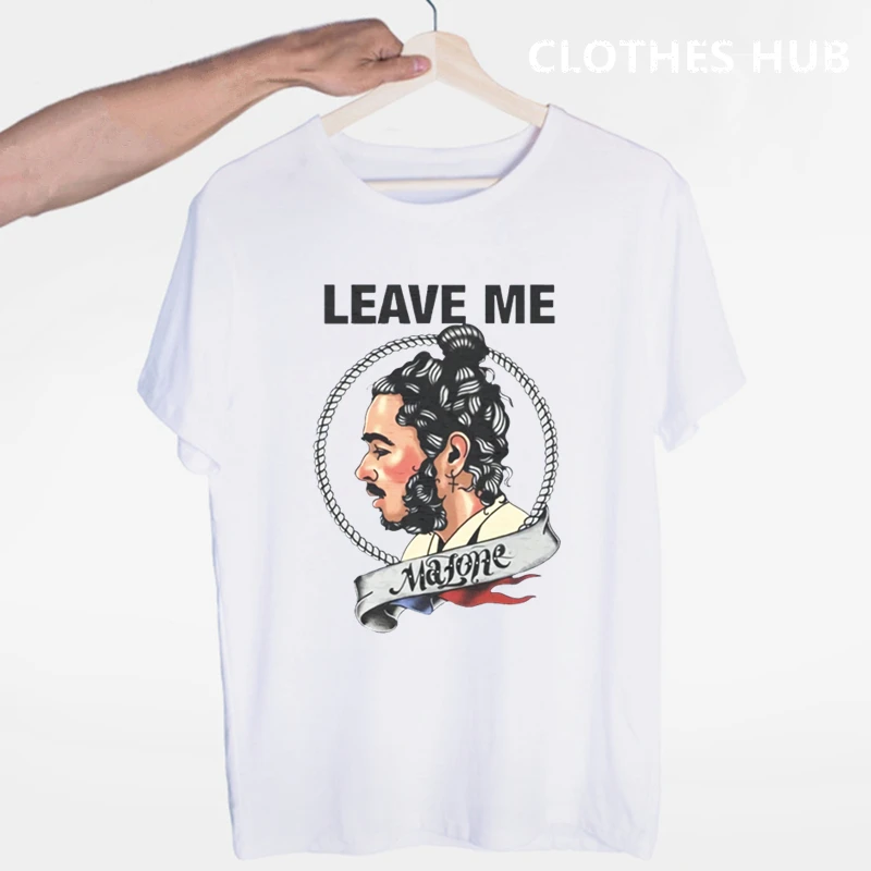 Post Malone Hip Hop T-shirt O-Neck Short Sleeves Summer Casual Fashion Unisex Men And Women Tshirt - Цвет: Белый