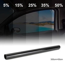 50 см x 300 см, темно-черная тонированная пленка для окна автомобиля, стекло 5%-50% в рулоне, летний автомобиль, авто дом, окна, тонировка, Солнечная защита