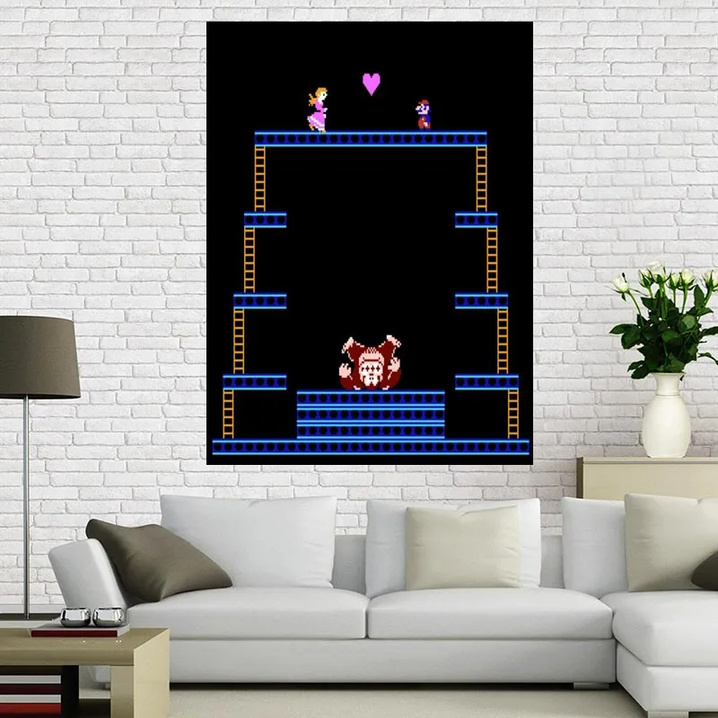 6 Donkey Kong-игровой постер в стиле ретро nintendo(классический Donkey Kong/NES), 40x60 см украшение дома на заказ холст постер - Цвет: 6