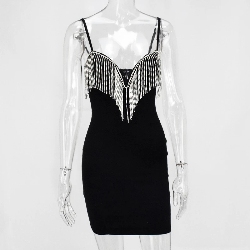 Горячее сексуальное женское платье с блестками V-образным вырезом блестящее