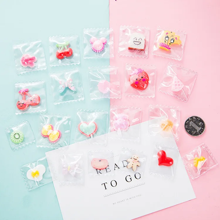 10 шт. ПВХ прозрачная Конфета Kawaii фрукты искусственные продукты Flatback Смола