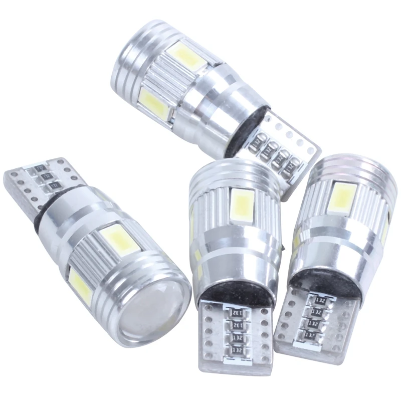 4 x T10 Canbus W5W 5630 6SMD авто автомобиль светодиодный лампа автомобиля 194 168 чистый белый