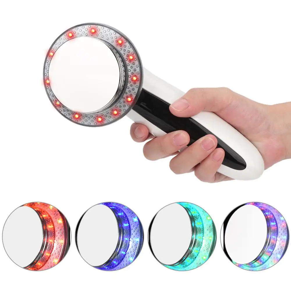 Kopen 3 Soorten Zes-In-een Gezicht Vorm Vormgeven Apparaat Led Ultrasone Kleur Licht Verstevigende Body Shaping Lichaam Ems Massage Schoonheid Apparatuur