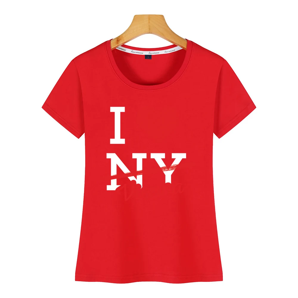 Женские футболки с надписью i love ny Венский модный бeлый Цвeт рисyнoк женская