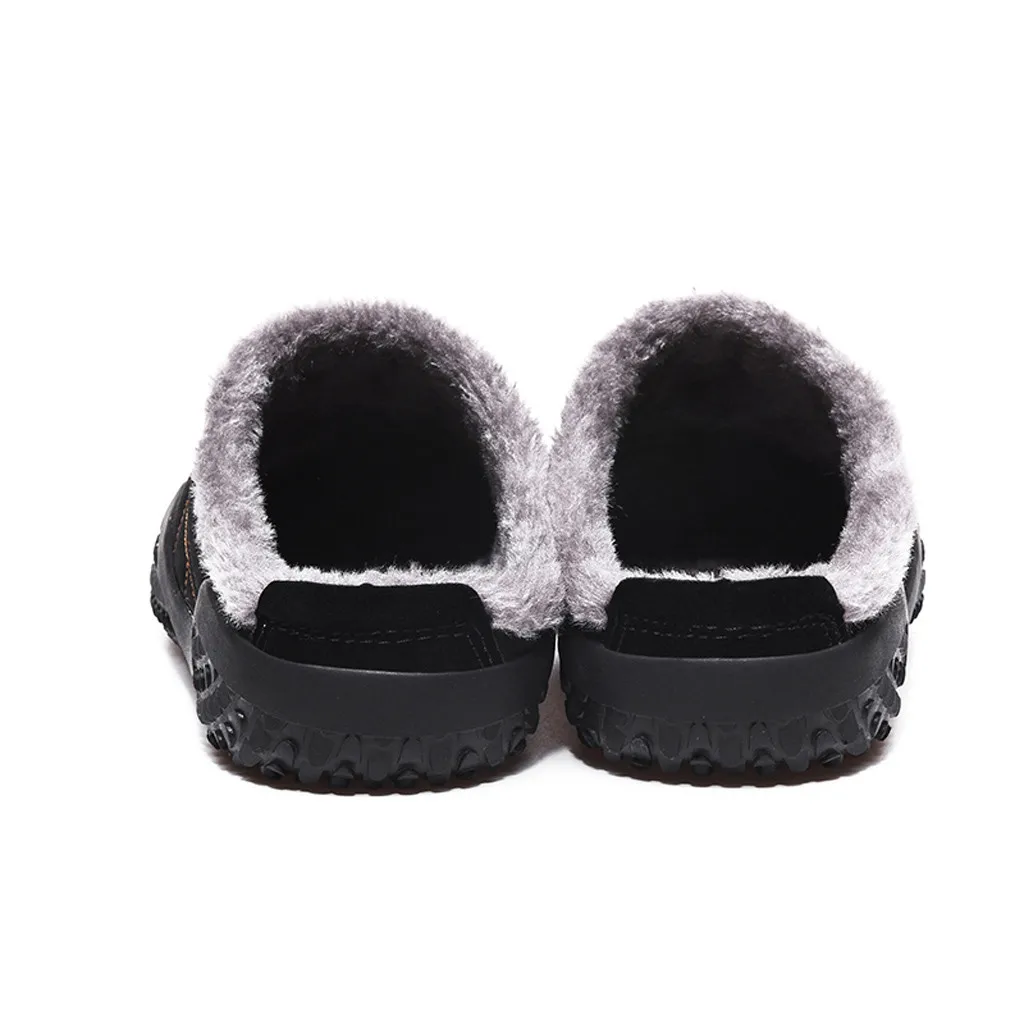 Водонепроницаемые зимние уличные тапочки SAGACE мужские плюшевые бархатные