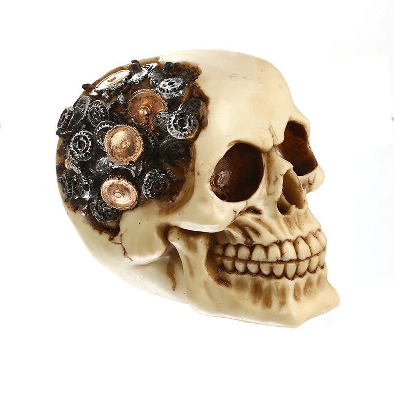 

Party Supplies Skull Resin Skeleton Wall Mount Desk Ornament Living Room Sets Home Party Halloween Decoration Accessory