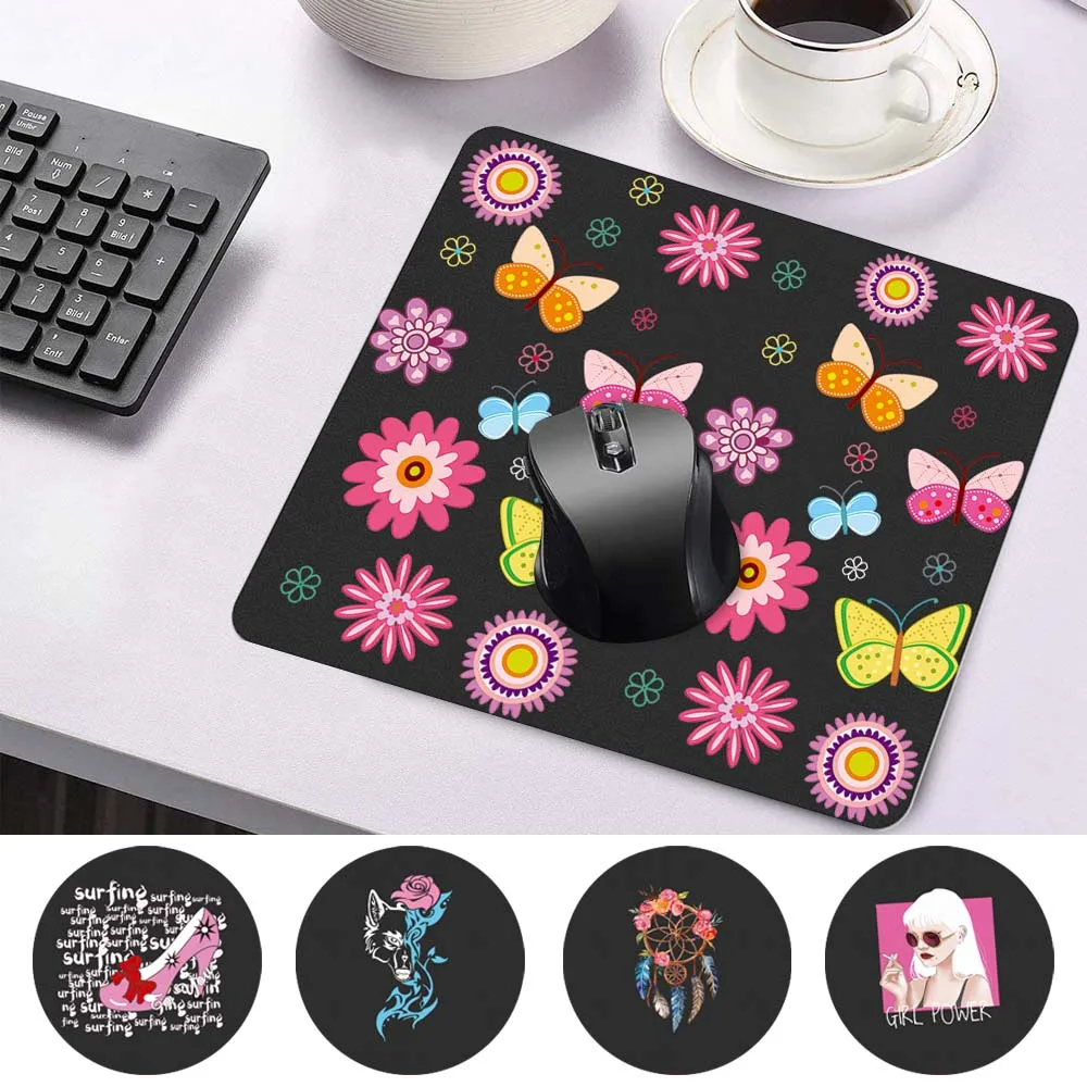 

Smooth Waterproof PU Leather Mini Computer Mouse-pad Portable Game Laptop Mouse Pad Fashion Color Pattern Durable Game Mouse Mat