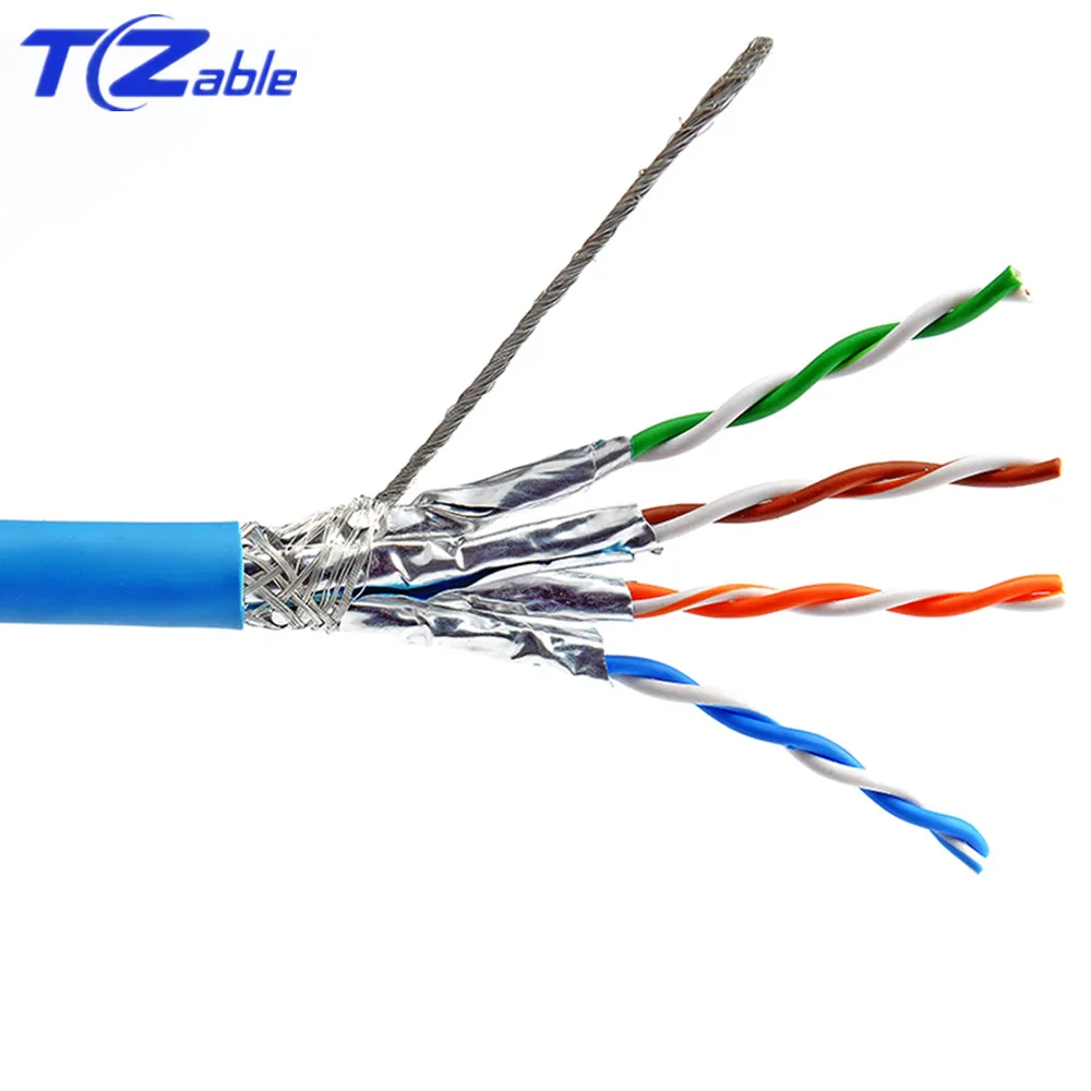 50M RJ45 Cat6A SFTP Double Shielding Network Cable Ethernet High Speed For Home Computer Broadband Lan Blue |