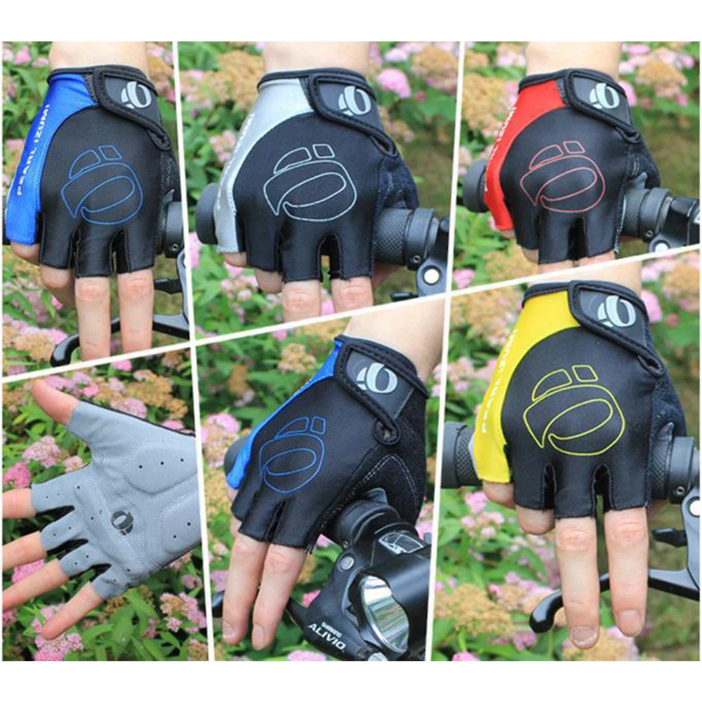 Велосипедные перчатки с открытыми пальцами амортизирующие для горного