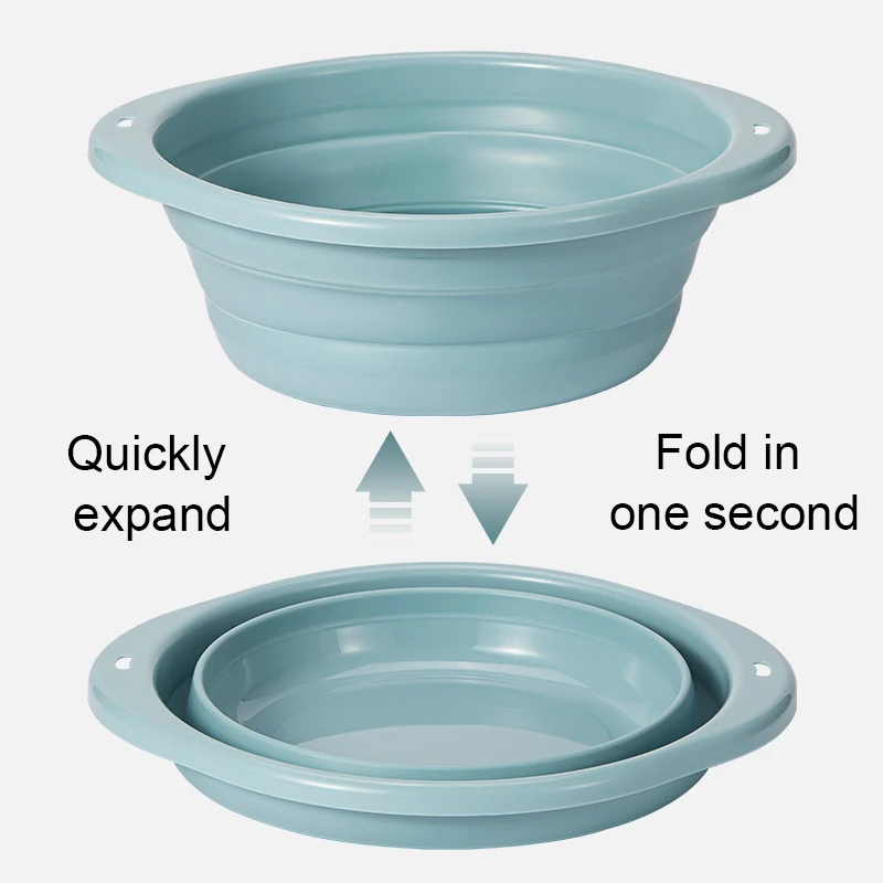 Пластиковые вертикальные портативные раковины 3 размера Складная Ванна для