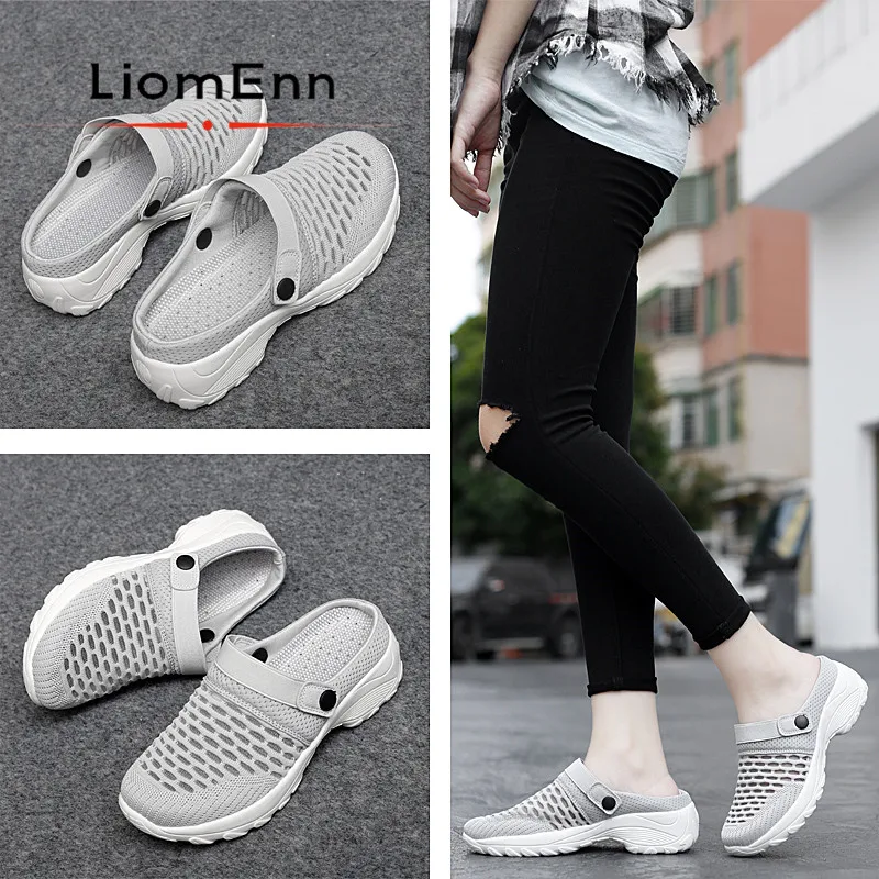 

Mesh Platform Sandals Women Summer 2021 Ladies Breathable Walking Slippers Closed Toe Comfort Casual Shoes Girls zapatos mujer