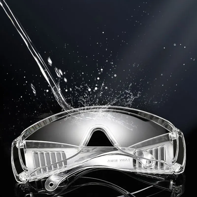 Защитные очки антивирусные антизапотевающие ветрозащитные прозрачные с защитой