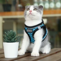 cat leash and chest back set breathable and adjustable cats products for pets small and medium pets kitten accessories