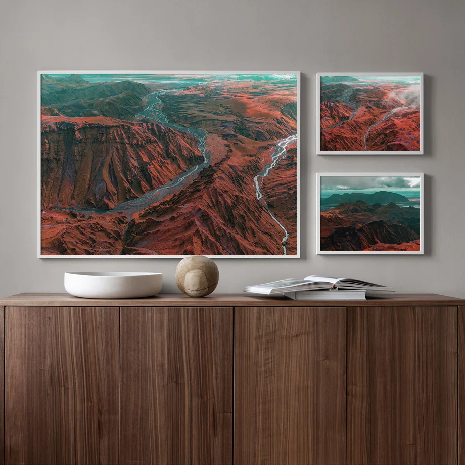 Красная Гора река реальные фотографии настенная Картина на холсте скандинавские