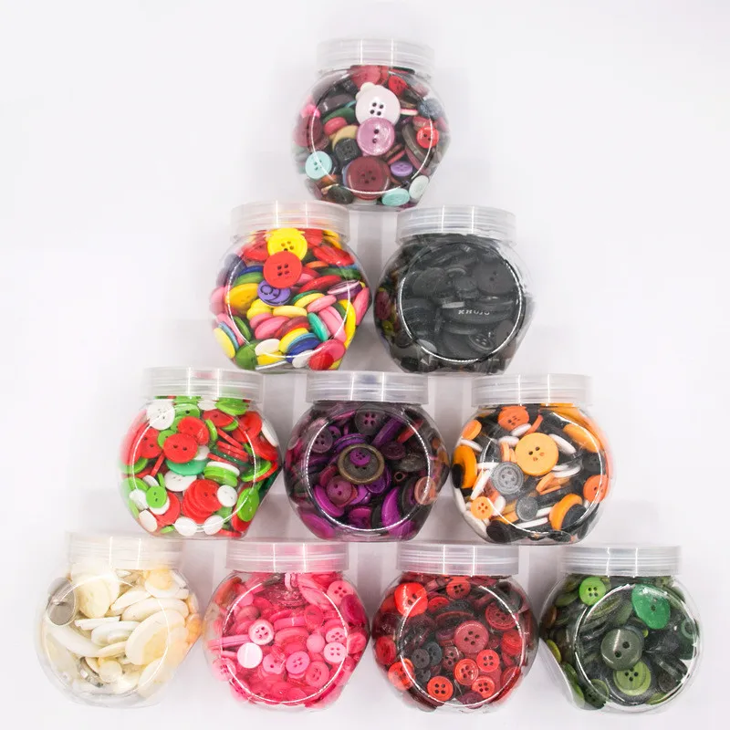 120 г разноцветные Круглые полимерные мини-кнопки аксессуары для швейной одежды