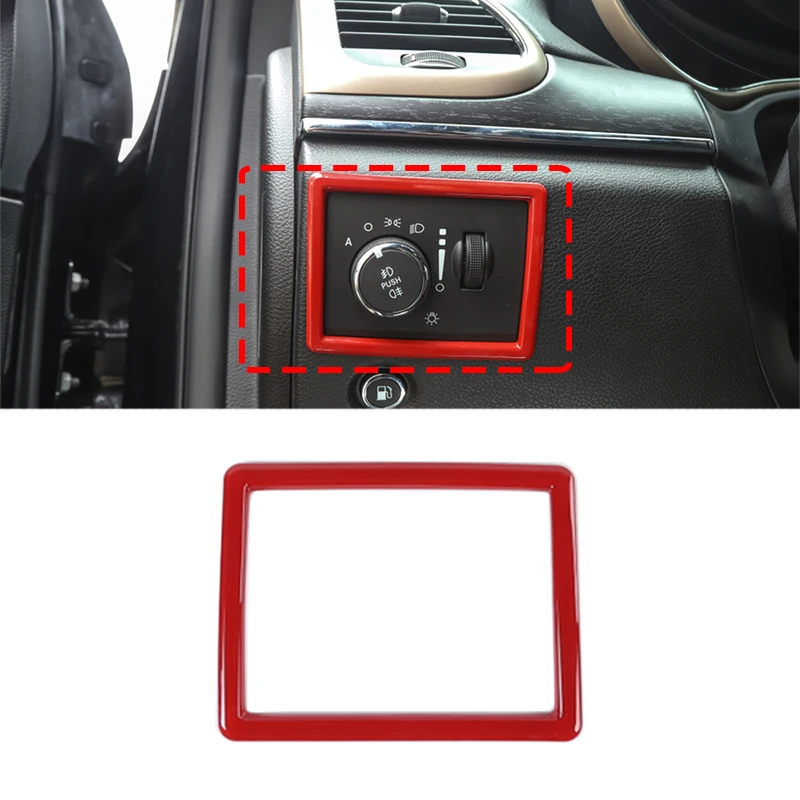 

Декоративная кнопка переключателя автомобильной фары, декоративная накладка, наклейки для Jeep Grand Cherokee 2011-2021, аксессуары для интерьера, ABS, кр...