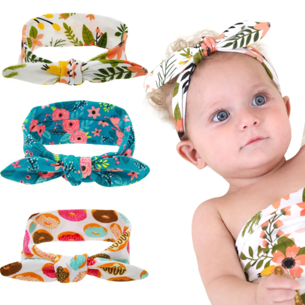 New 2020 Lovely Kids Headbands Hair Bands Newborn Accessories Girls Headwear Print Cookies Flower Christmas Headband | Детская одежда и