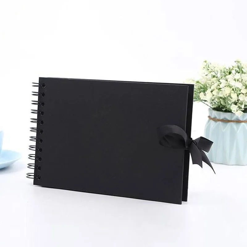 

30Pages DIY Bowtie Ribbon Scrapbook Craft Paper Photo Picture Album Memory Book Home Family Friends Saving Memory Souvenir Album