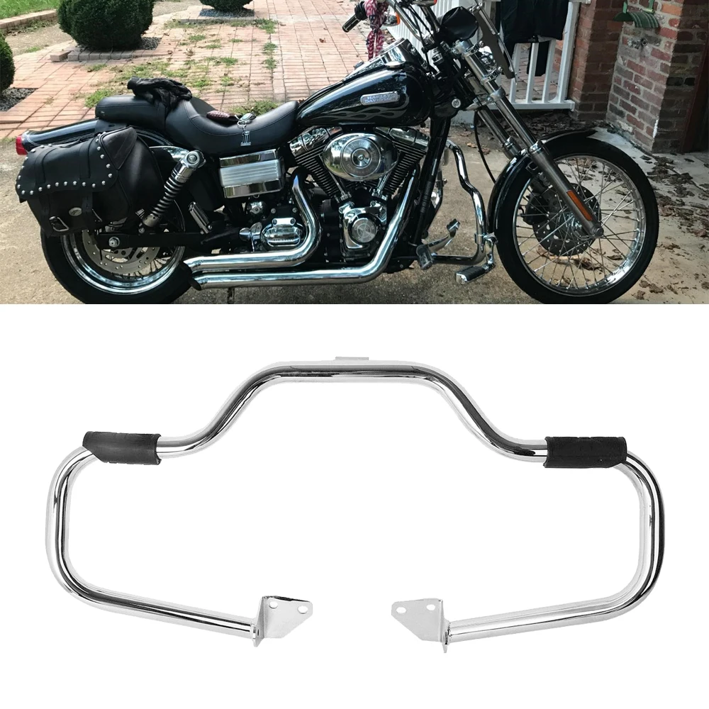 Хром 1 1/4 &quotусы защита двигателя протектор Краш бар шоссе для 2006 2017 Harley Dyna FXDB FXDC FXDF