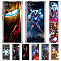 iron man marvel ironman clear phone case for samsung galaxy m51 m31 m31s m30s m11 note 20 ultra 10 plus 9 8 s21 s20 fe cover bag