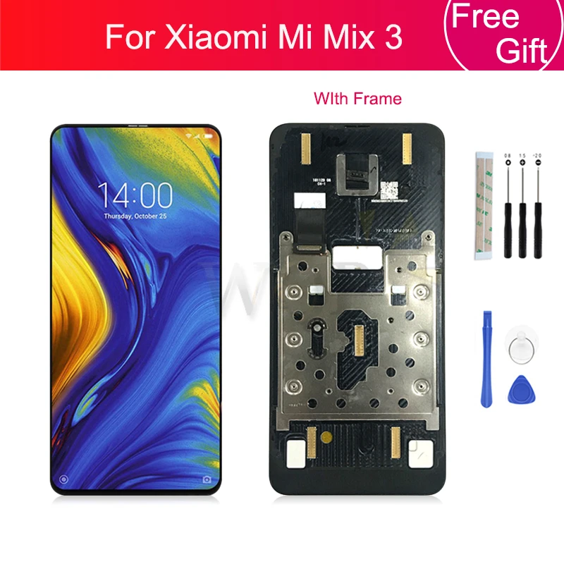 Для Xiaomi Mi Mix 3 ЖК-дисплей сенсорный экран дигитайзер сборка с рамкой для Mix3 LCD