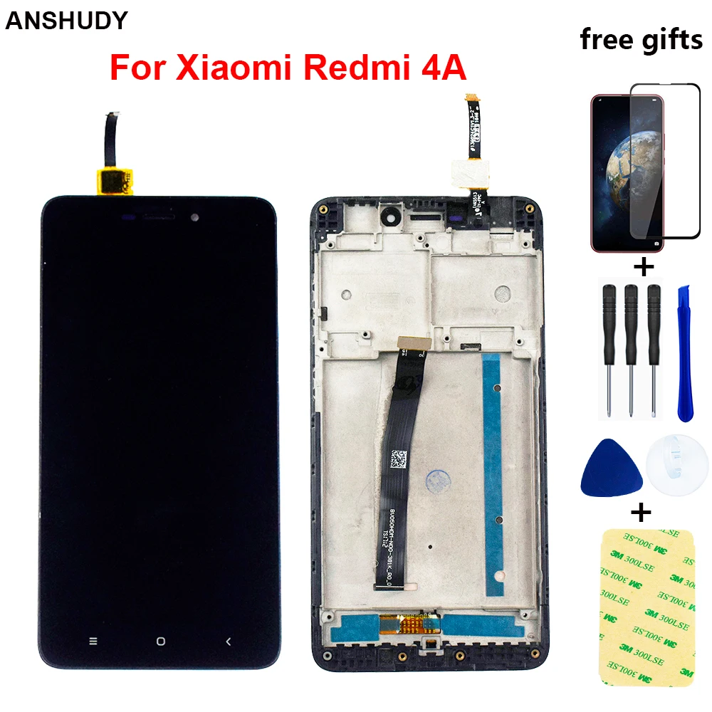 Для Xiaomi Redmi 4A lcd кодирующий преобразователь сенсорного экрана в сборе для Redmi4A ЖК