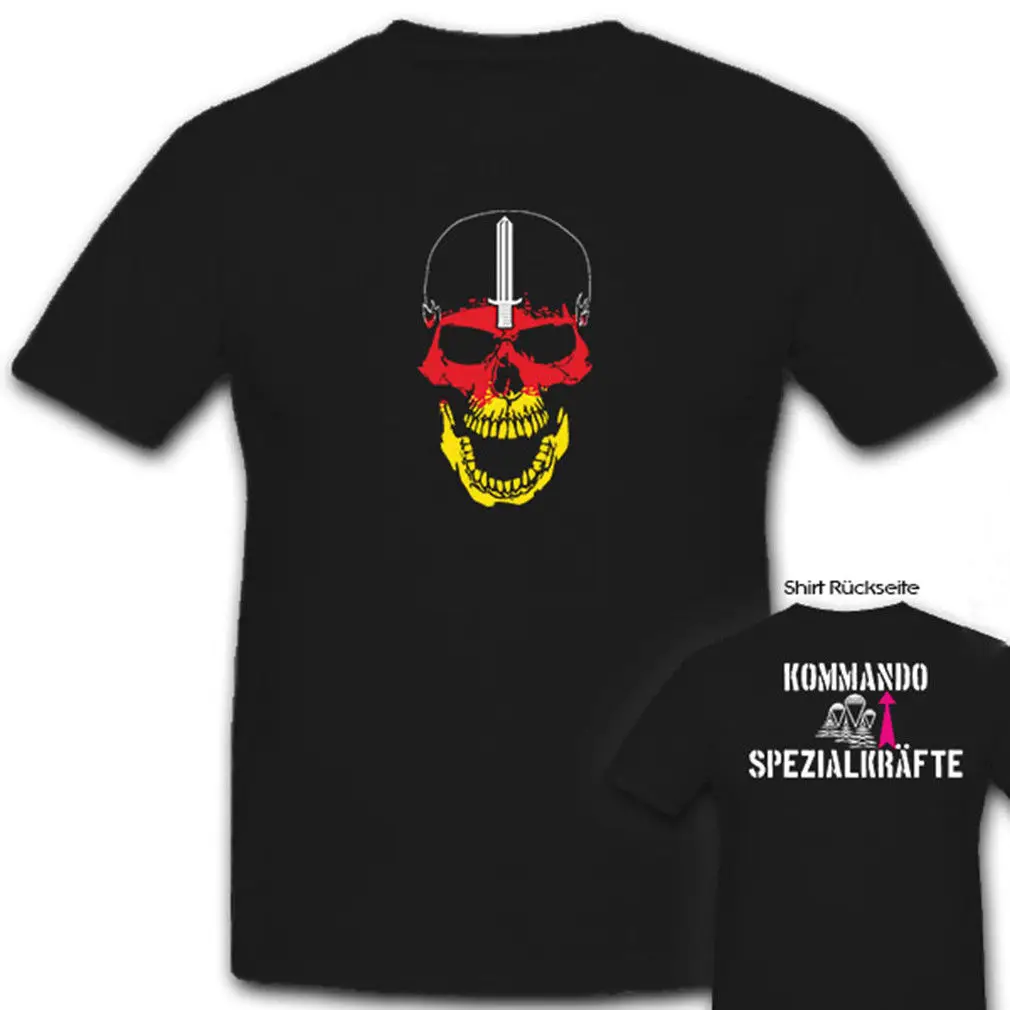 

KSK Kommando Spezial Krafte Deutschland Flagge Totenkopf T-Shirt. Summer Cotton O-Neck Short Sleeve Mens T Shirt New S-3XL