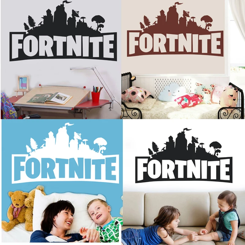 3D Мультяшные настенные наклейки Fortnites фигурка игры искусство детская комната