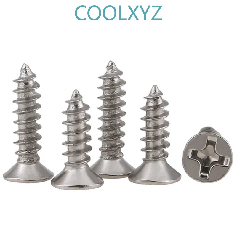 CoolXYZ оцинкованные винты с потайной головкой самонарезающие KA Phillips плоской