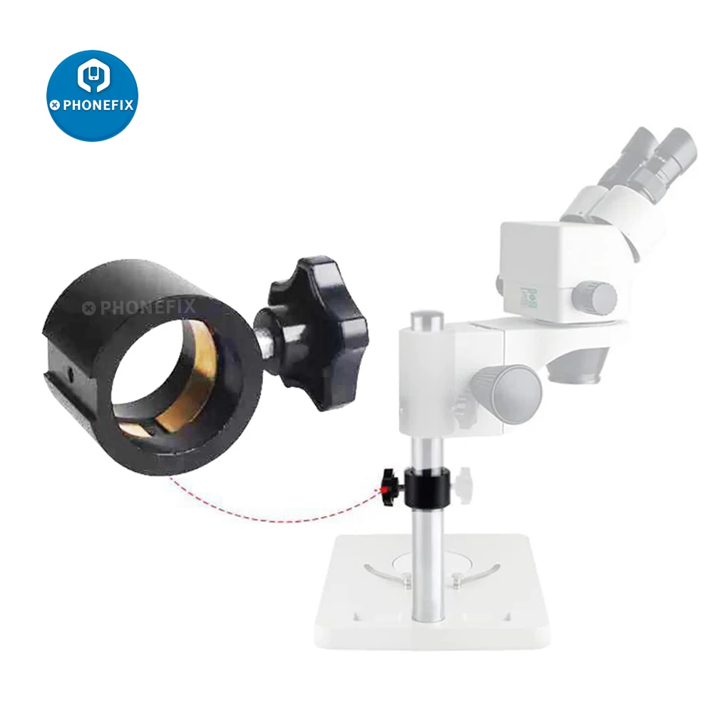 

Промышленный стерео микроскоп, ограничение фиксации на 360 градусов, кольцевой держатель, металлическая колонна, стойка, кронштейн, адаптер с винтом, 32 мм