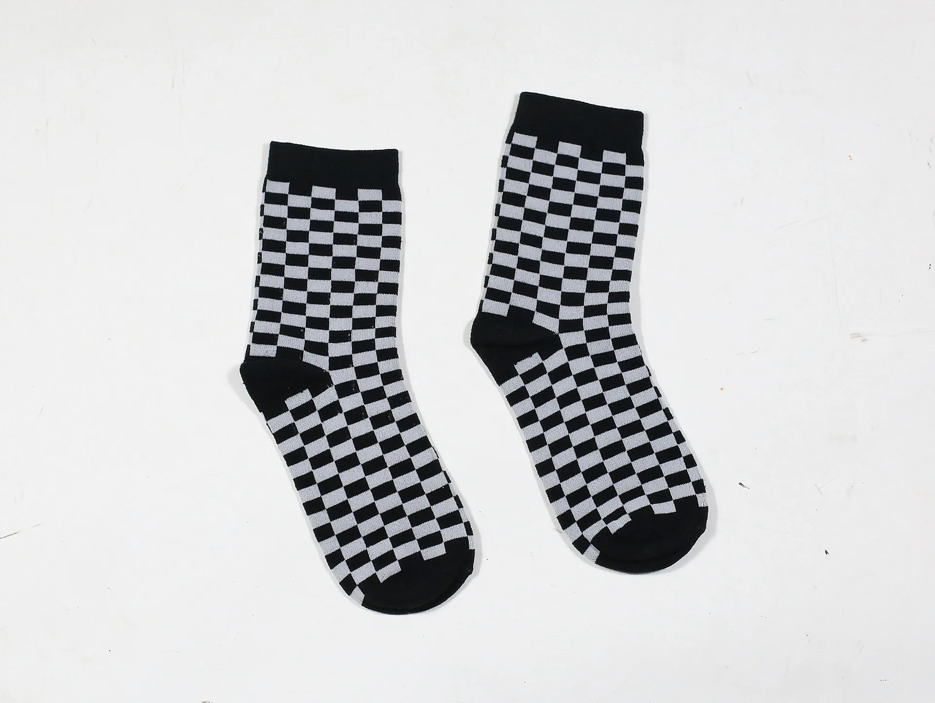 Носки WJFXSOX унисекс уличные хлопковые в клетку стиле Харадзюку хип-хоп для мужчин