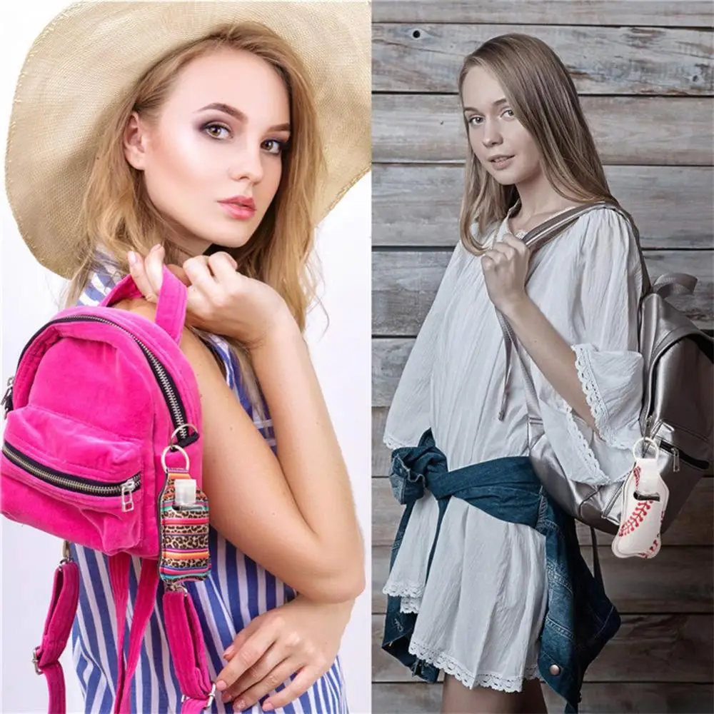 Дезинфицирующее средство для рук дорожный флакон с кожаным чехлом многоразовые