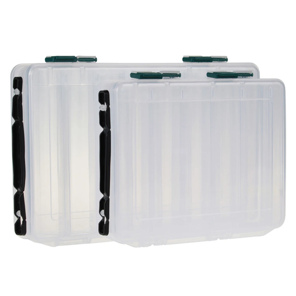 

PHAT FISH Fishing Lure Box Double Sided Tackle Squid Jig Pesca Accessories Minnows Bait Tackle Container