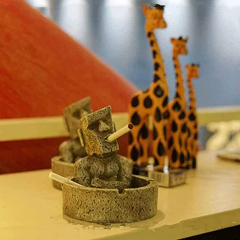 Новая полимерная пепельница Moai из монолитного полимера фигурки пасхального