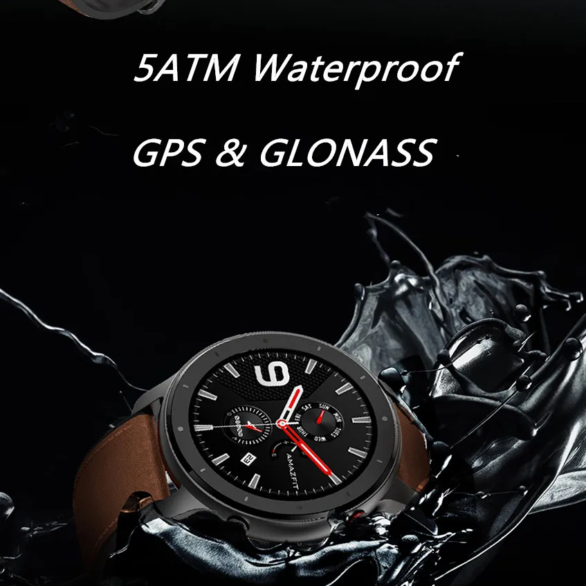 Фото Оригинал Huami Amazfit GTR 47 мм 42 Смарт часы AMOLED экран 5ATM водонепроницаемый gps ГЛОНАСС 12 Оригинал Huami Amazfit GTR 47 мм 42 Смарт часы AMOLED экран 5ATM водонепроницаемый gps ГЛОНАСС 12