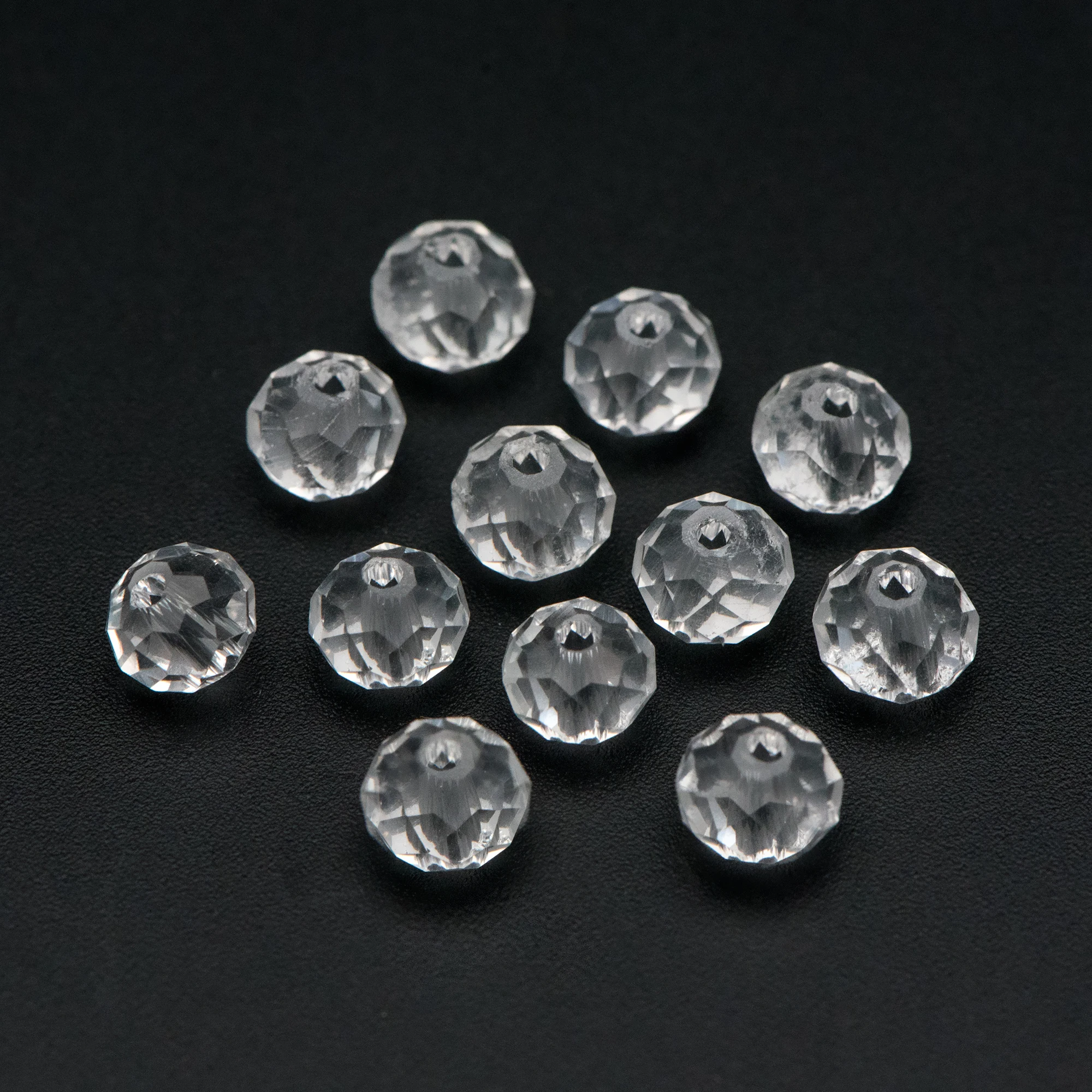

Crystal Glass Rondelle Faceted beads 4x6mm Transparent Clear -(BZ06-137)/ 95pcs