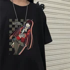 Летний топ с принтом японского аниме джабами юмеко, уличная одежда Harajuku, забавная повседневная женская футболка Kakegurui, милый шикарный Винтажный стиль