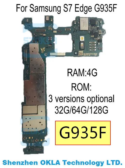 Материнская плата оригинальная для Samsung GALAXY S7 Edge G935F 32G разблокированная 1 шт. |