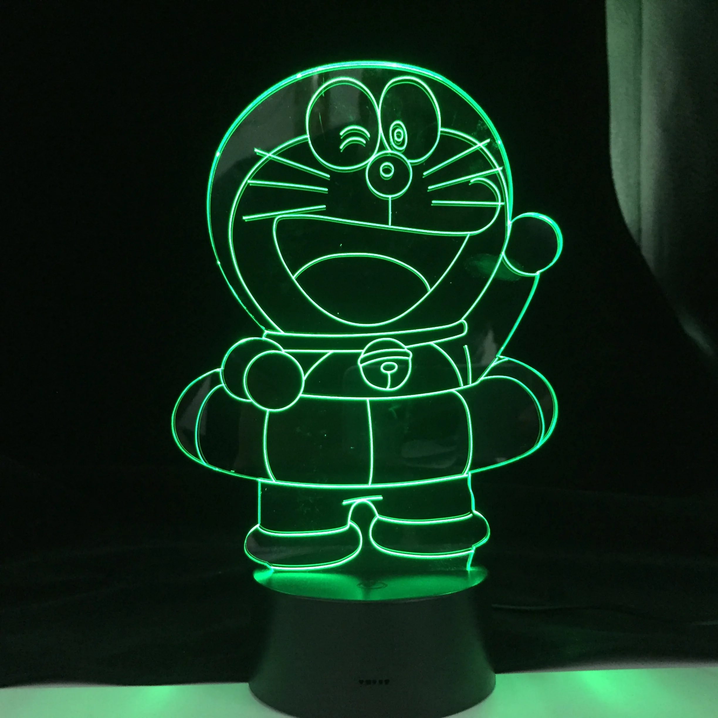 Doraemon 3D СВЕТОДИОДНЫЙ Ночник светильник с мультипликационным принтом Lampara Иллюзия