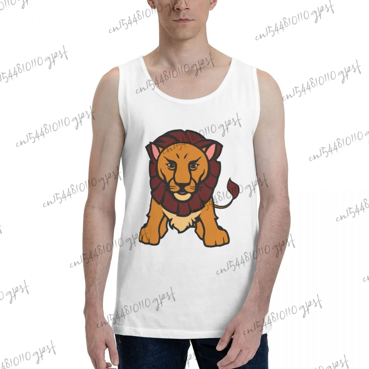 

Men's sport musculation Comic Lﾶwe Pure cotton men tank top gym clothing