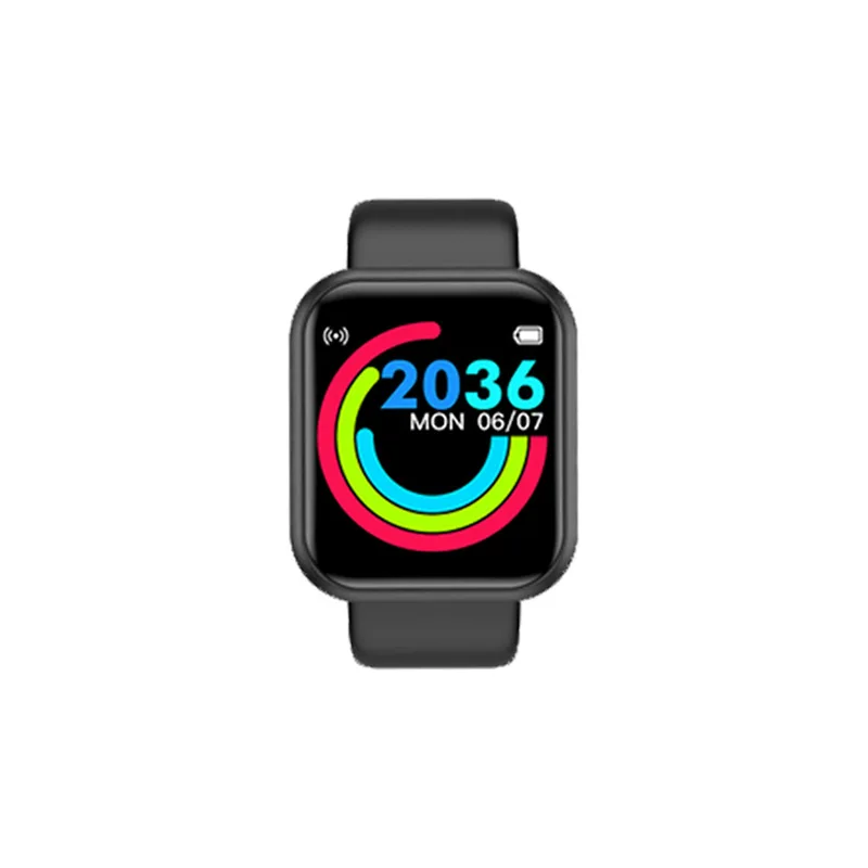 

2021 new product smart watch D20 health monitoring sports bracelet student waterproof square screen watch