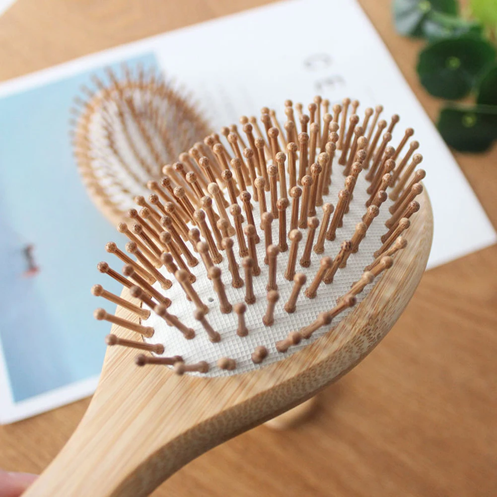 

Massage Wooden Comb Healthy Paddle Cushion Hair Loss Vent Brush Hairbrush Comb Scalp SPA Hair Care Healthy Bamboo Comb Wholesale