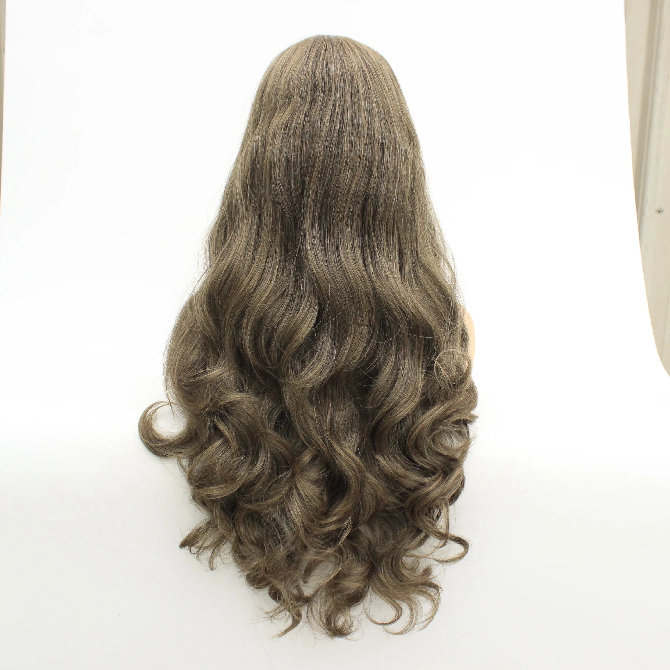 MRWIG средняя часть синтетический передний парик шнурка glueless 1b#2# длинные волнистые термостойкие волокна для женщин